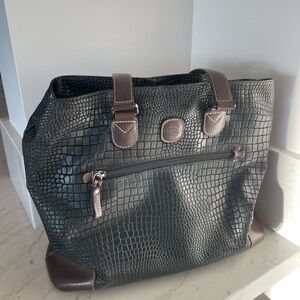 Brics MYSAFARI Crocodile Black, Brown, Milan 🇮🇹 My Safari 2-Strap Shoulder Bag